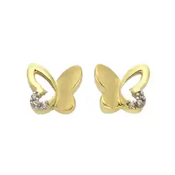 Netto Marken-Discount Zeeme for Kids Ohrringe 333 Gold zweifarbig Schmetterling Angebot