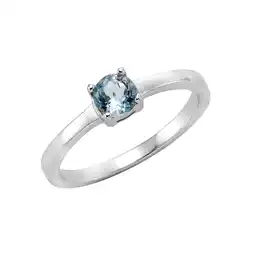 Netto Marken-Discount Zeeme Gemstones Ring Silber 925 rhodiniert mit Blautopas (beh.) 5mm Angebot