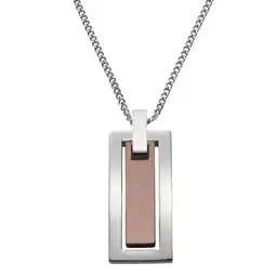 Netto Marken-Discount Zeeme Stainless Steel Halskette Edelstahl zweifarbig 50cm lang Angebot