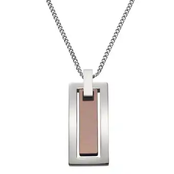 Netto Marken-Discount Zeeme Stainless Steel Halskette Edelstahl zweifarbig 50cm lang Angebot