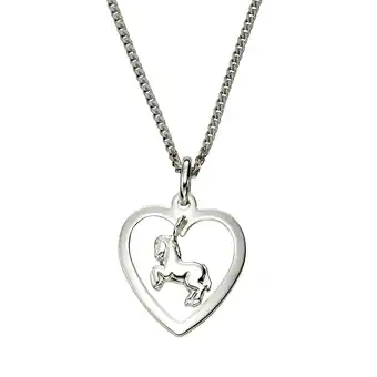 Netto Marken-Discount Zeeme for Kids Halskette Silber 925 Motiv Herz und Pferd Angebot