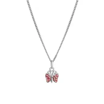 Netto Marken-Discount Zeeme for Kids Halskette 925 Sterling Silber Kristall pink Angebot