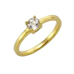 Netto Marken-Discount Zeeme Gemstones Ring 925/- Sterling Silber vergoldet mit Weißtopas Angebot