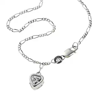 Netto Marken-Discount Zeeme Basic Fußkette 925 Silber mit Herz-Anhänger und Zirkonia weiß 25cm lang Angebot