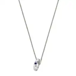 Netto Marken-Discount Zeeme for Kids Halskette 925 Silber Taufring mit Safir blau Angebot