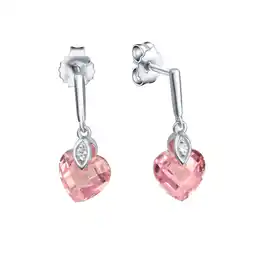 Netto Marken-Discount Zeeme for Kids Ohrringe 925 Sterling Silber Zirkonia Herz pink Angebot