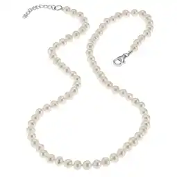 Netto Marken-Discount Zeeme Pearls Collier 925 Silber rhodiniert mit Süßwasserzuchtperlen in weiß Angebot