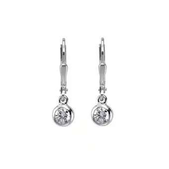 Netto Marken-Discount Zeeme Basic Ohrringe Silber 925 rhodiniert mit weißen Zirkonia-Steinen 22mm lang Angebot
