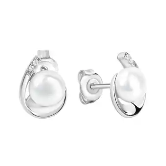 Netto Marken-Discount Zeeme Pearls Ohrringe Silber 925 rhodiniert Perle weiß 6,5-7mm Zirkonia Angebot