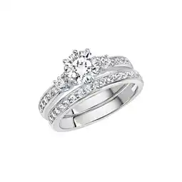Netto Marken-Discount Zeeme Silber Ring Silber 925 zweiteilig mit Zirkonia weiß Angebot