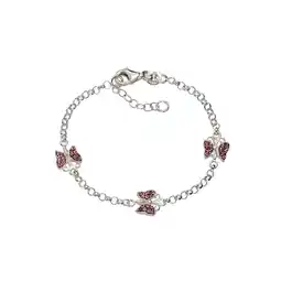 Netto Marken-Discount Zeeme for Kids Armband 925 Sterling Silber Kristall pink Angebot