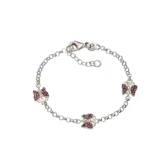 Netto Marken-Discount Zeeme for Kids Armband 925 Sterling Silber Kristall pink Angebot