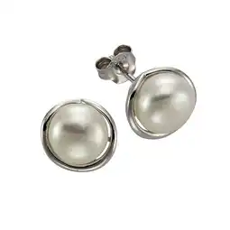 Netto Marken-Discount Zeeme Pearls Ohrstecker 925/- Sterling Silber Perle weiß Angebot