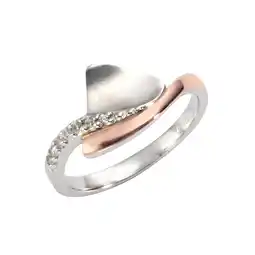 Netto Marken-Discount Zeeme Silber Ring Silber 925 zweifarbig mit Zirkonia weiß Angebot
