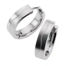 Netto Marken-Discount Zeeme Stainless Steel Ohrringe Edelstahl glanz/matt 18mm Durchmesser Angebot
