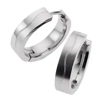 Netto Marken-Discount Zeeme Stainless Steel Ohrringe Edelstahl glanz/matt 18mm Durchmesser Angebot