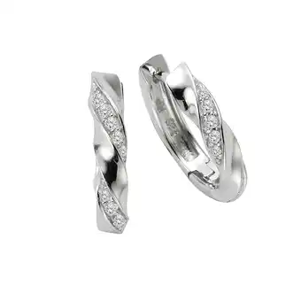 Netto Marken-Discount Zeeme Silber Ohrringe Silber 925 Zirkonia weiß Angebot