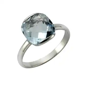 Netto Marken-Discount Zeeme Gemstones Ring 925 Sterling Silber rhodiniert Blautopas Angebot
