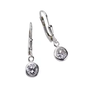 Netto Marken-Discount Zeeme Basic Ohrringe Silber 925 mit weißen Zirkonia-Steinen 25mm lang Angebot