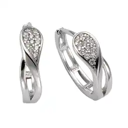 Netto Marken-Discount Zeeme Basic Ohrringe Silber 925 rhodiniert mit 24x Zirkonia weiß Angebot