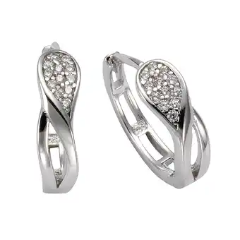 Netto Marken-Discount Zeeme Basic Ohrringe Silber 925 rhodiniert mit 24x Zirkonia weiß Angebot