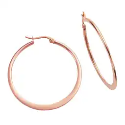 Netto Marken-Discount Zeeme Stainless Steel Ohrringe Edelstahl rosé-vergoldet 3,9cm Durchmesser Angebot
