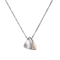 Netto Marken-Discount Zeeme Silber Halskette Silber 925 zweifarbig mit Zirkonia weiß Angebot