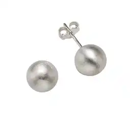 Netto Marken-Discount Zeeme Basic Ohrringe Silber 925 mattiert 8mm Durchmesser Angebot