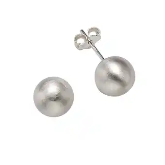 Netto Marken-Discount Zeeme Basic Ohrringe Silber 925 mattiert 8mm Durchmesser Angebot