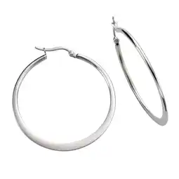 Netto Marken-Discount Zeeme Stainless Steel Ohrringe Edelstahl 3,9cm Durchmesser Angebot