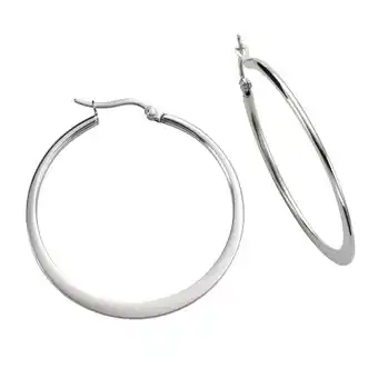 Netto Marken-Discount Zeeme Stainless Steel Ohrringe Edelstahl 3,9cm Durchmesser Angebot