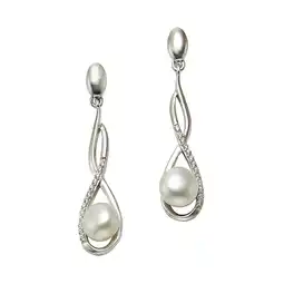 Netto Marken-Discount Zeeme Pearls Ohrringe Silber 925 rhodiniert mit weißen Perlen 7mm und Zirkonia-Steinen Angebot