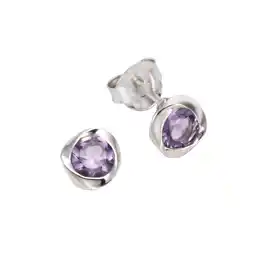 Netto Marken-Discount Zeeme Gemstones Ohrringe Silber 925 rhodiniert mit echtem Amethyst Angebot