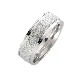 Netto Marken-Discount Zeeme Stainless Steel Ring Edelstahl gesandet glanz Angebot