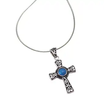 Netto Marken-Discount Zeeme Gemstones Anhänger mit Kette 925/- Sterling Silber oxidiert Türkis Angebot