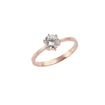 Netto Marken-Discount Zeeme Silber Ring 925/- Sterling Silber rotvergoldet Zirkonia Angebot