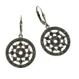 Netto Marken-Discount Zeeme Gemstones Ohrringe Silber 925 mit 80 Markasit-Steinen Angebot