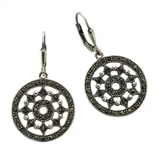 Netto Marken-Discount Zeeme Gemstones Ohrringe Silber 925 mit 80 Markasit-Steinen Angebot