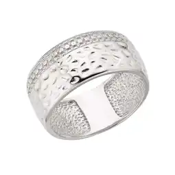Netto Marken-Discount Zeeme Silber Ring Silber 925 rhodiniert mit weißen Zirkonia-Steinen Angebot