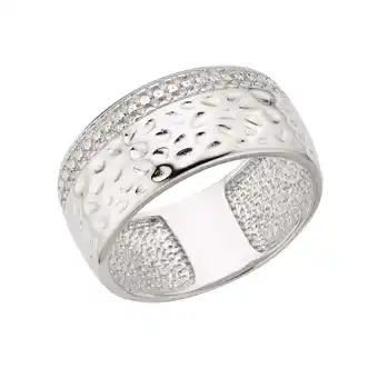 Netto Marken-Discount Zeeme Silber Ring Silber 925 rhodiniert mit weißen Zirkonia-Steinen Angebot
