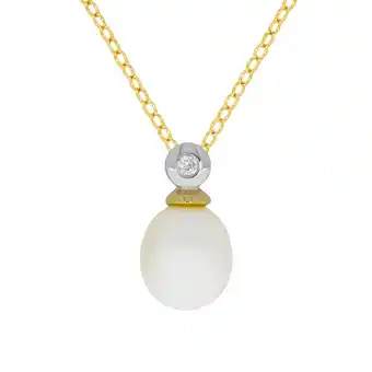 Netto Marken-Discount Zeeme Pearls Halskette 925 Silber zweifarbig mit Perle weiß und Zirkonia Angebot