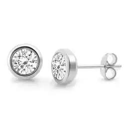 Netto Marken-Discount Zeeme Stainless Steel Ohrringe Edelstahl mit weißem Zirkonia 6mm Angebot
