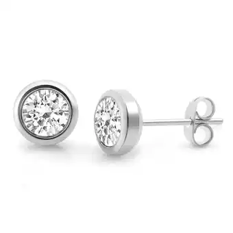 Netto Marken-Discount Zeeme Stainless Steel Ohrringe Edelstahl mit weißem Zirkonia 6mm Angebot