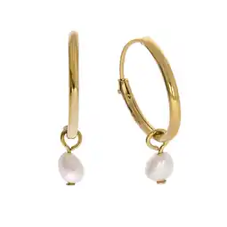 Netto Marken-Discount Zeeme Pearls Ohrringe Silber 925 vergoldet mit weißen Perlen 3x5mm Angebot