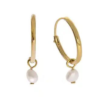 Netto Marken-Discount Zeeme Pearls Ohrringe Silber 925 vergoldet mit weißen Perlen 3x5mm Angebot