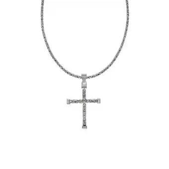 Netto Marken-Discount Zeeme Basic Halskette Silber 925 poliert mit Kreuz-Anhänger 55cm lang Königskette 2,2mm breit Angebot