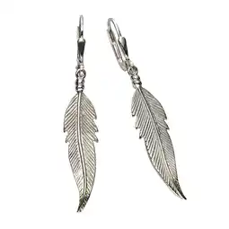 Netto Marken-Discount Zeeme Silber Ohrringe Silber 925 Feder-Motiv 45mm lang Angebot