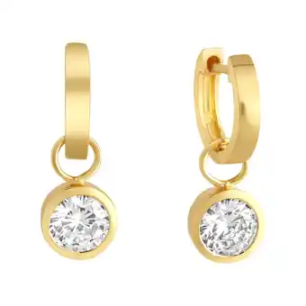 Netto Marken-Discount Zeeme Basic Ohrringe Silber 925 vergoldet mit weißen Zirkonia-Steinen Angebot