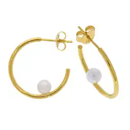 Netto Marken-Discount Zeeme Pearls Creolen Silber 925 vergoldet Perle weiß Angebot