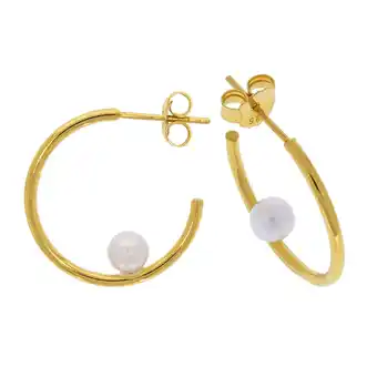 Netto Marken-Discount Zeeme Pearls Creolen Silber 925 vergoldet Perle weiß Angebot